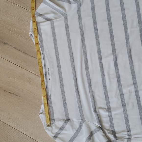 Eileen Fisher stripe boat-neck tunic top - Picture 9 of 10